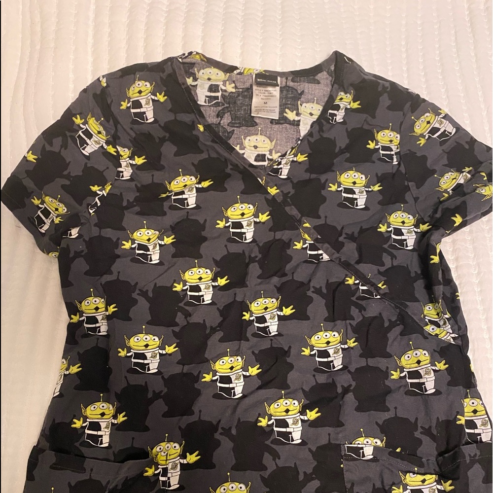 Disney Alien scrub top